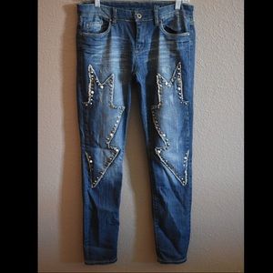 BlankNYC Lightning Bolt Studded Jeans 27